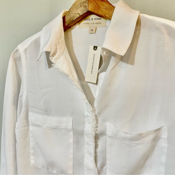 Anthropologie Cloth & Stone Button Down Shirt. (Petite). - Picture 5 of 7